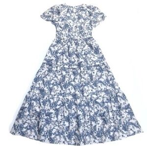 BNWT Anthropologie Maeve Maxi Dress Blue And Ivory In Xl